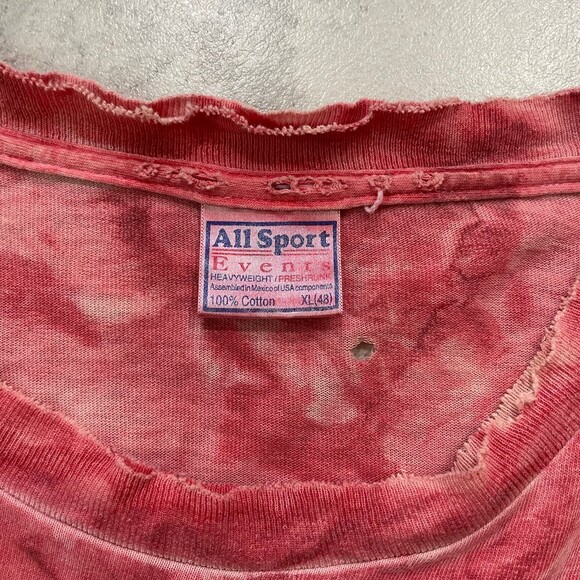 All Sport VTG Thrashed Tampa Bay Buccaneers #28 Tie Dye T-Shirt Size XL - Picture 2 of 11